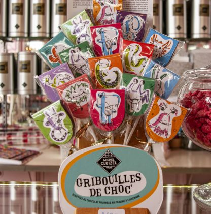 Sucettes au chocolat praliné d'autrefois