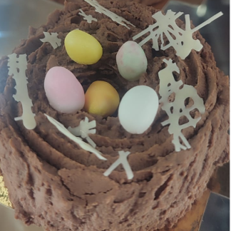 Le Nid de Pâques : à la mousse au chocolat